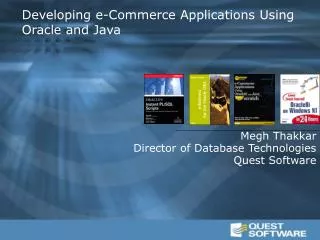 Developing e-Commerce Applications Using Oracle and Java