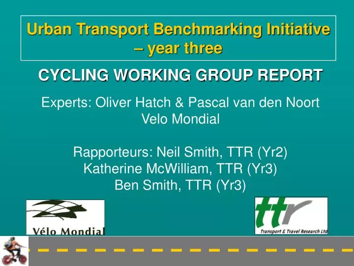 urban transport benchmarking initiative year three