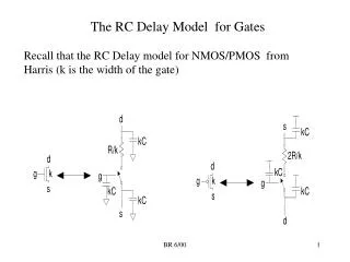 The RC Delay Model for Gates