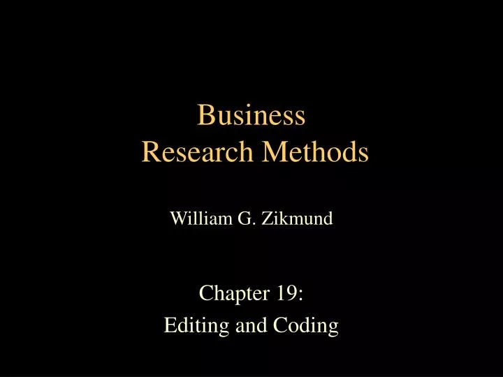 business research methods william g zikmund