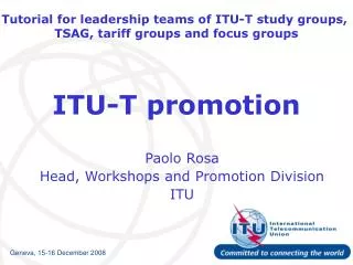 ITU-T promotion