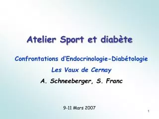 Atelier Sport et diabète