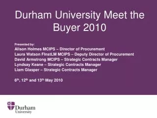 Durham University Meet the Buyer 2010