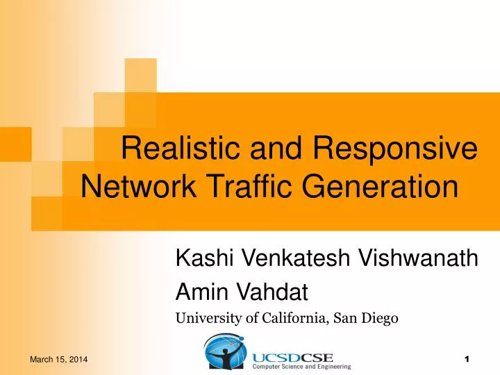 realistic and responsive network traffic generation