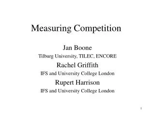 Measuring Competition