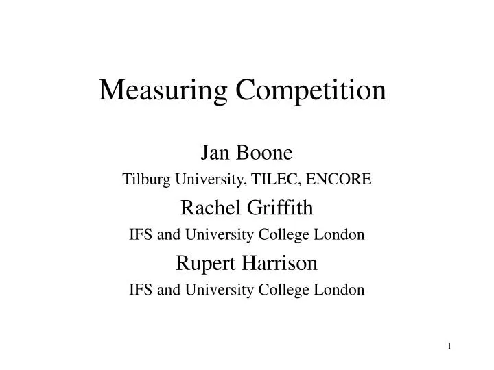measuring competition