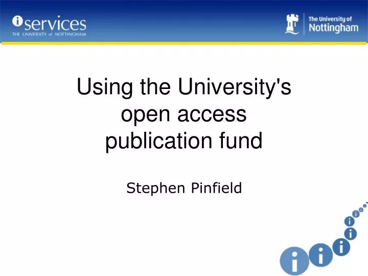 using the university s open access publication fund