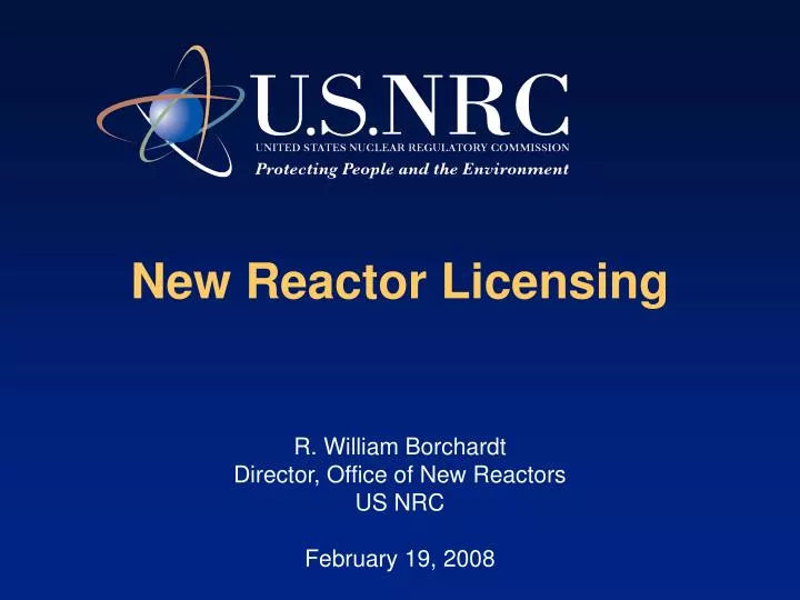 new reactor licensing