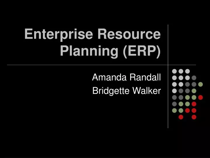 enterprise resource planning erp