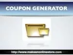 Coupon Generator - slide 1