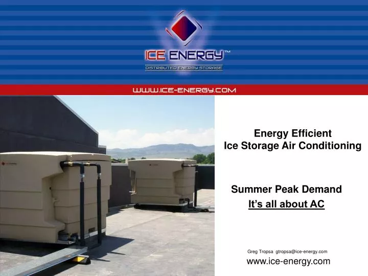 energy efficient ice storage air conditioning
