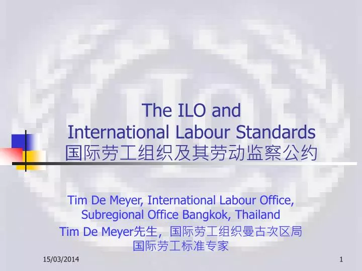 the ilo and international labour standards