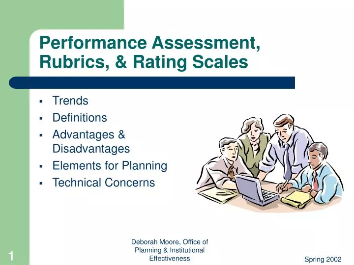 performance assessment rubrics rating scales