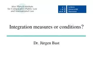 Integration measures or conditions ?