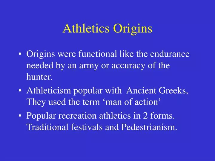 athletics origins