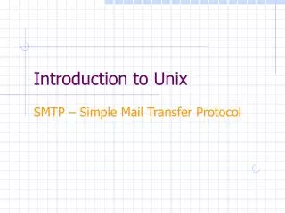 Introduction to Unix