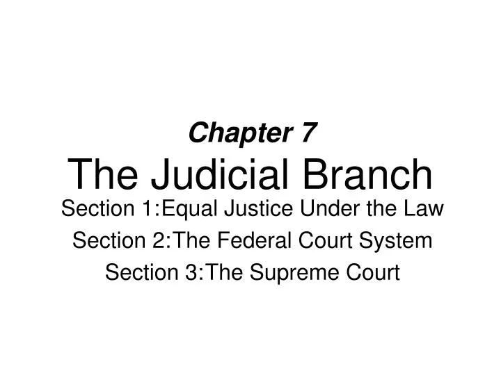 chapter 7 the judicial branch