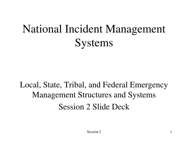 national incident management systems