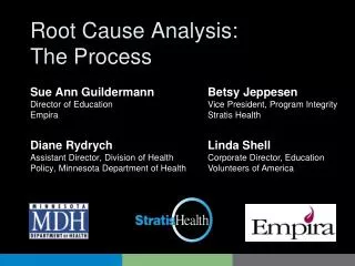 Root Cause Analysis: The Process