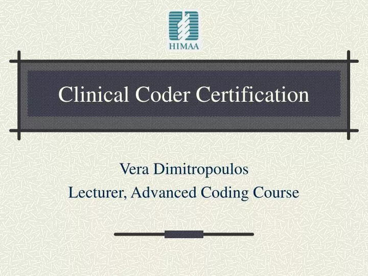 clinical coder certification