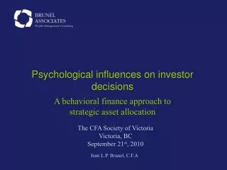 Psychological influences on investor decisions