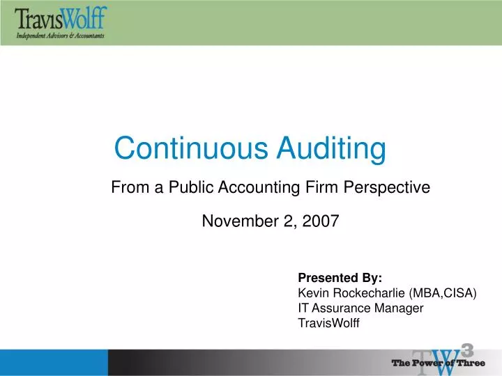 continuous auditing