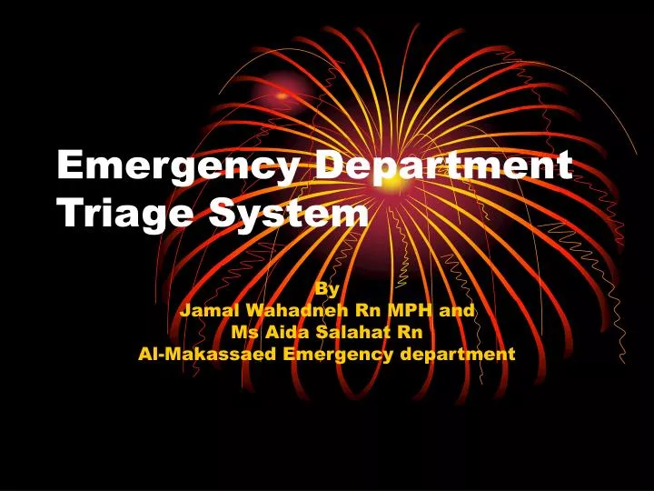 emergency department triage system