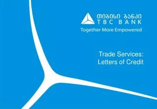 Trade Services: Letters of Credit