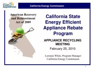 California State Energy Efficient Appliance Rebate Program