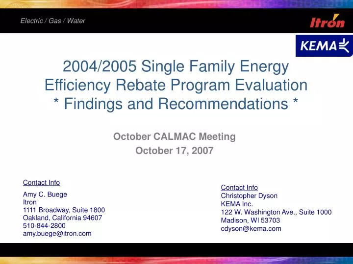 2004 2005 single family energy efficiency rebate program evaluation findings and recommendations