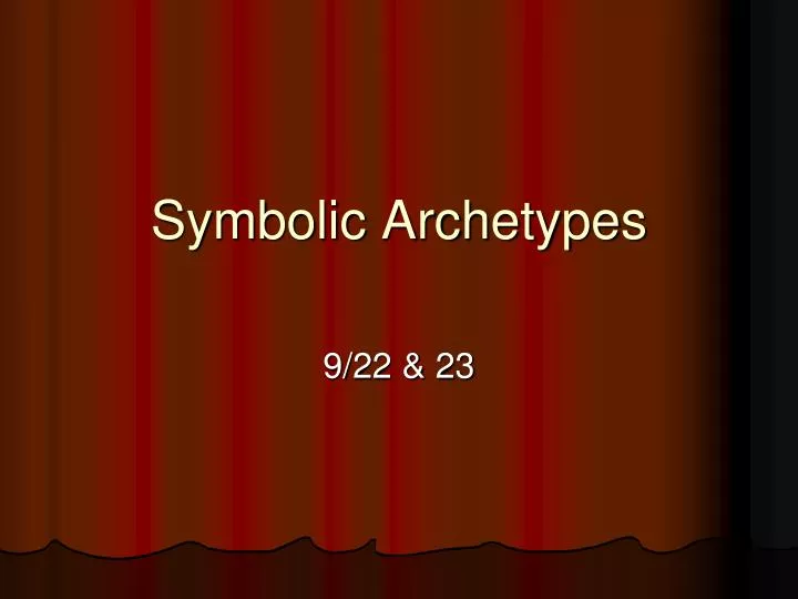 symbolic archetypes