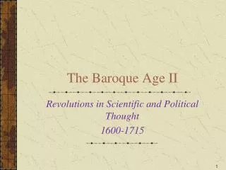 The Baroque Age II