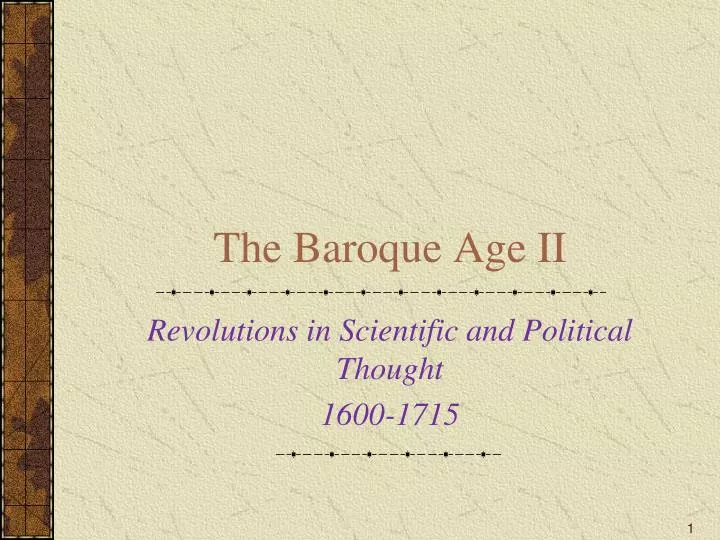 the baroque age ii