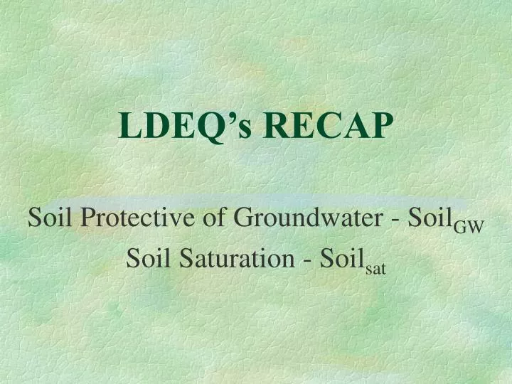 ldeq s recap