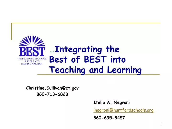 integrating the best of best into teaching and learning