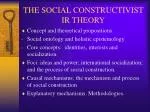 THE SOCIAL CONSTRUCTIVIST IR THEORY - slide 1