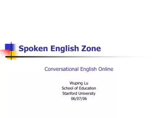 Spoken English Zone