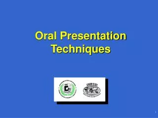 Oral Presentation Techniques
