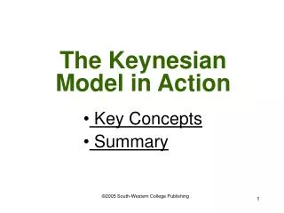 The Keynesian Model in Action
