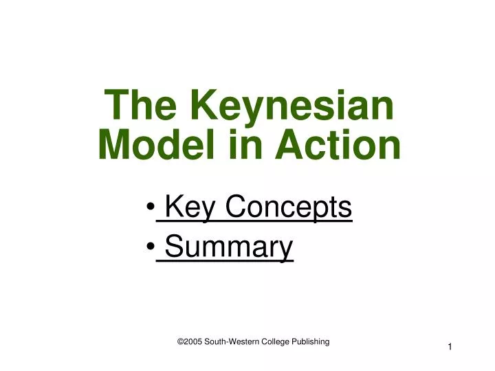 the keynesian model in action
