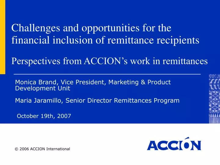 challenges and opportunities for the financial inclusion of remittance recipients