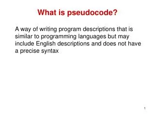 What is pseudocode?