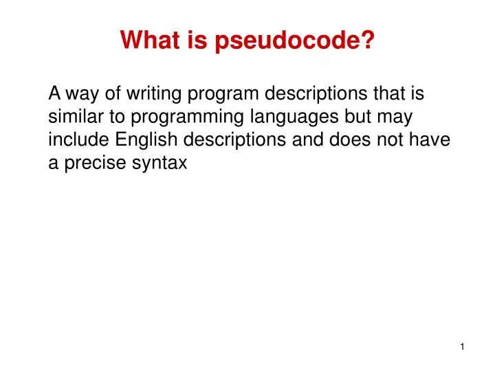 what is pseudocode
