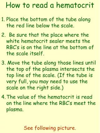How to read a hematocrit