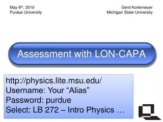 Assessment with LON-CAPA