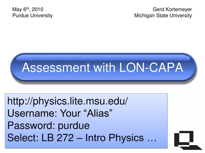 assessment with lon capa