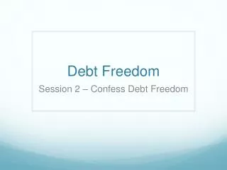 Debt Freedom