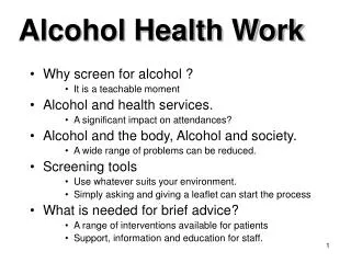Alcohol Health Work