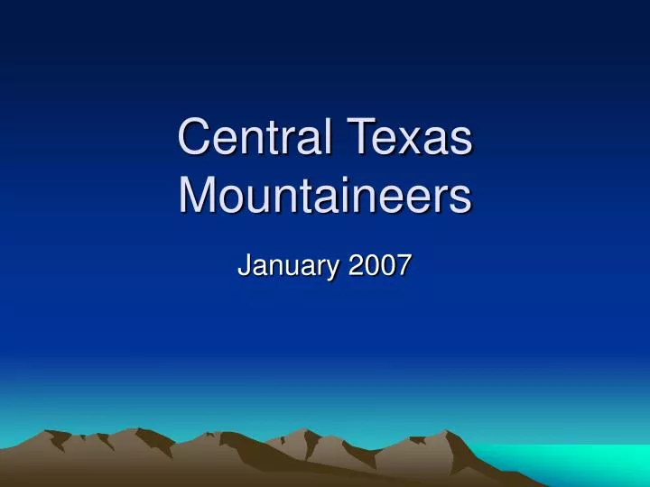 central texas mountaineers