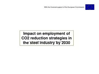 Impact on employment of CO2 reduction strategies in the steel industry by 2030